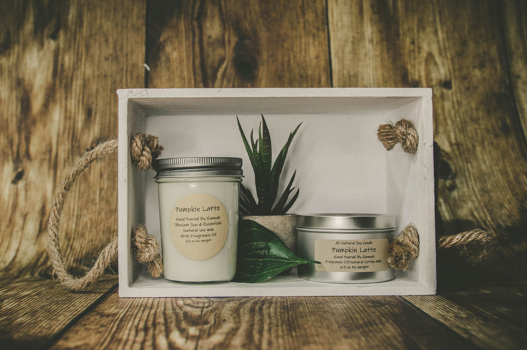 The smell of pumpkin spice, and everything nice is what will come to mind when you smell this Pumpkin Latte candle.  Made in the USA with 100% all natural soy wax for a clean, eco friendly burn. We use eco friendly wicks for a steady flame.  Notes: Cinnamon, Cardamom, and Nutmeg.  Contact us for local delivery and pickup.  jar candles large scented candles soy candles benefits cheap soy candles 100% soy candles soy candles for sale soy candles safe best soy candles soy wax candles Candles near me